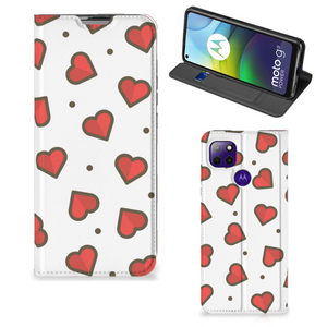 Motorola Moto G9 Power Hoesje met Magneet Hearts