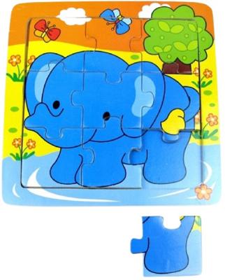 Mamamemo legpuzzel Olifant junior 15 cm hout 9 stukjes Mamamemo legpuzzel Olifant junior 15 cm hout 9 stukjes
