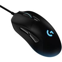 Logitech G403 HERO-gamingmuis met HERO 25K DPI-sensor, LIGHTSYNC RGB, licht gewicht van 87 g en optioneel 10 g gewicht, pc/Mac - zwart