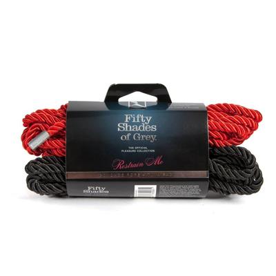 Fifty Shades of Grey bondage rope twin pack - rood en zwart Fifty Shades of Grey bondage rope twin pack - rood en zwart
