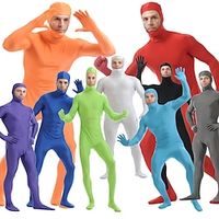 Zentai-Pakken Huidskostuum Volledig pak Volwassenen Spandex Lycra Cosplaykostuums Sekse Voor heren Dames Effen Halloween Lightinthebox - thumbnail