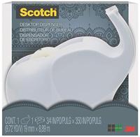 Scotch C43-ELPHT plakband in olifantendesign, 1 rol Magic plakband 19 mm X 8, 89 M C43 Elephant EU, wit