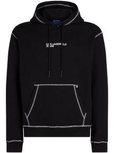 Karl Lagerfeld Jeans hoodie à logo brodé - Noir