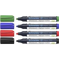 Schneider Schreibgeräte Maxx 290 129094 Whiteboardmarker Zwart, Rood, Blauw, Groen 4 stuk(s) - thumbnail