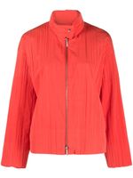 Emporio Armani veste imperméable zippée à bords contrastants - Rouge