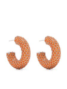 Amina Muaddi boucles d'oreilles à ornements en cristal - Orange