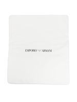 Emporio Armani Kids couverture en coton à logo imprimé - Blanc