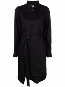 Diesel robe-chemise à manches longues - Noir