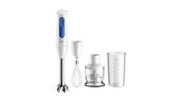 Braun Staafmixer MultiQuick 3 MQ30202M, PowerBell VPlus-technologie, 2 snelheden, EasyClick Plus-systeem, 3-delige accessoireset (350 ml hakmolen, 600 ml beker, garde), 900 W, wit