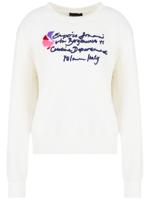 Emporio Armani Sweater met geborduurd logo - Beige