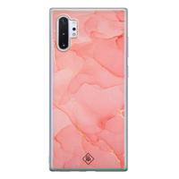Samsung Galaxy Note 10 Plus siliconen hoesje - Marmer roze