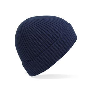 Ribbed beanie wintermuts in het navy blauw