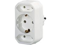 Basetech 1595417 Stopcontactsplitter 1 stuks Wit