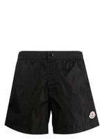 Moncler short de bain à patch logo - Noir - thumbnail