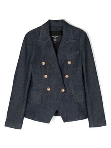 Balmain Kids blazer en jean à boutonnière croisée - Bleu