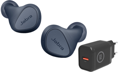 Jabra Elite 3 Marine Blauw + BlueBuilt Oplader 18W Jabra Elite 3 Marine Blauw + BlueBuilt Oplader 18W