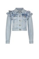 Le Chic Meisjes spijkerjasje ruffels - Ally - Licht denim