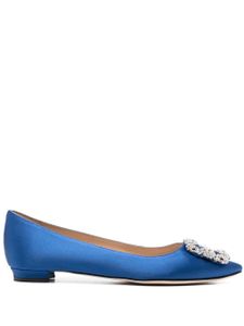 Manolo Blahnik ballerines Hangisi à boucles - Bleu