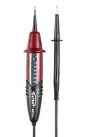 Spanningstester Testboy 40 Plus, vanaf 6 tot 400 V AC/DC, (robuuste behuizing, rubberen greep, CAT III 400 V, IP 65, 8 LED's, behuizing van ABS-kunststof), rood/zwart