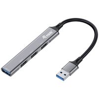 Equip 128960 USB 3.2 Gen 1-hub 4 poorten Zwart, Grijs - thumbnail