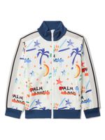 Palm Angels Kids veste bomber à imprimé graphique - Blanc - thumbnail