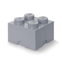 Room Copenhagen Brick 4 Opbergbox, 100%, Plastic, Medium Stone Grey, 25 x 25,2 x Cm, 1.0 Einheiten