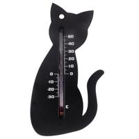 Nature Nature Wandthermometer kat zwart - thumbnail