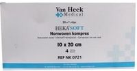 Hekasoft Kompres steriel 4 lagen 10 x 20cm (50 st)