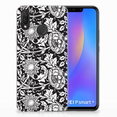 Huawei P Smart Plus TPU Case Black Flowers