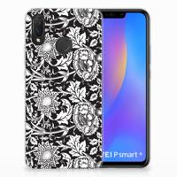 Huawei P Smart Plus TPU Case Black Flowers