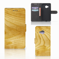 HTC U Play Book Style Case Licht Hout