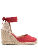 Castañer espadrilles à bout rond 95 mm - Rouge - thumbnail