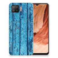 OPPO A73 4G Bumper Hoesje Wood Blue