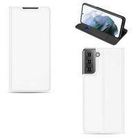 Samsung Galaxy S21 FE Stand Case Hoesje Wit met Pashouder - thumbnail