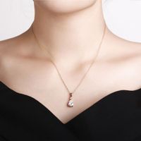 Goudkleurige ketting met zirkonia