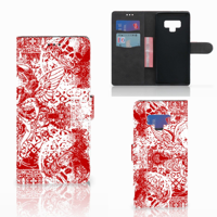 Telefoonhoesje met Naam Samsung Galaxy Note 9 Angel Skull Rood