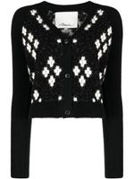 3.1 Phillip Lim cardigan en maille à losanges - Noir