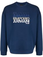 Emporio Armani sweat à logo imprimé - Bleu