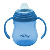 Nuby antilekbeker met handvatten 270ml blauw