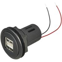 ProCar Power USB Doppelsteckdose 12-24 V USB-aansluiting voor in de auto Stroombelasting (max.): 5 A Geschikt voor USB-A Stopcontact 12 V naar 5 V, 24 V naar 5 - thumbnail