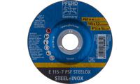 PFERD 62011640 E 115-7 PSF STEELOX Afbraamschijf gebogen Diameter 115 mm Boordiameter 22.23 mm RVS, Staal 10 stuk(s) - thumbnail