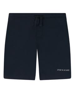 Lyle & Scott Sweat short Script - Donker navy blauw