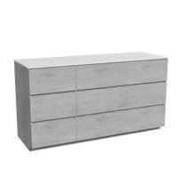 Storke Edge staand badmeubel 150 x 52 cm beton donkergrijs met Tavola enkel of dubbel wastafelblad in solid surface mat wit - thumbnail