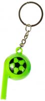 LG Imports sleutelhanger voetbalfluitje 6 cm groen