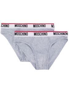 Moschino lot de slips à bande logo - Gris