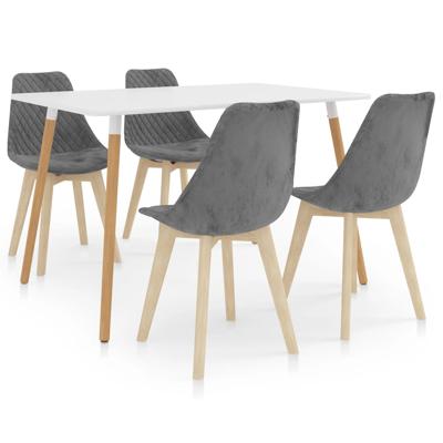 vidaXL 5-delige Eethoek grijs vidaXL 5-delige Eethoek grijs