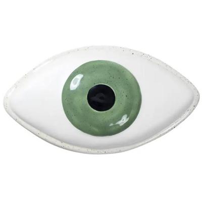 Doiy Opbergdoos Oog 24 Cm Keramiek Wit