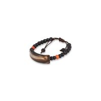 Edelsteen Armband Onyx met Platte Natuur Agaat - thumbnail