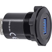 USB 3.0-verlengkabel, USB-aansluiting, type A naar USB-aansluiting, type A TRU Components USB-08-BK 1243949, 1 stuk