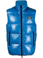 DSQUARED2 gilet matelassé à patch logo - Bleu